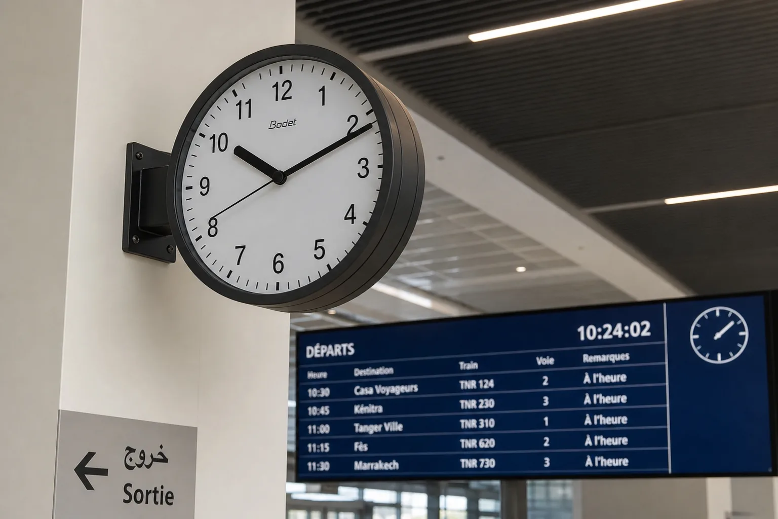 Une horloge secondaire synchronisée affichant l'heure exacte - CBO GROUPE